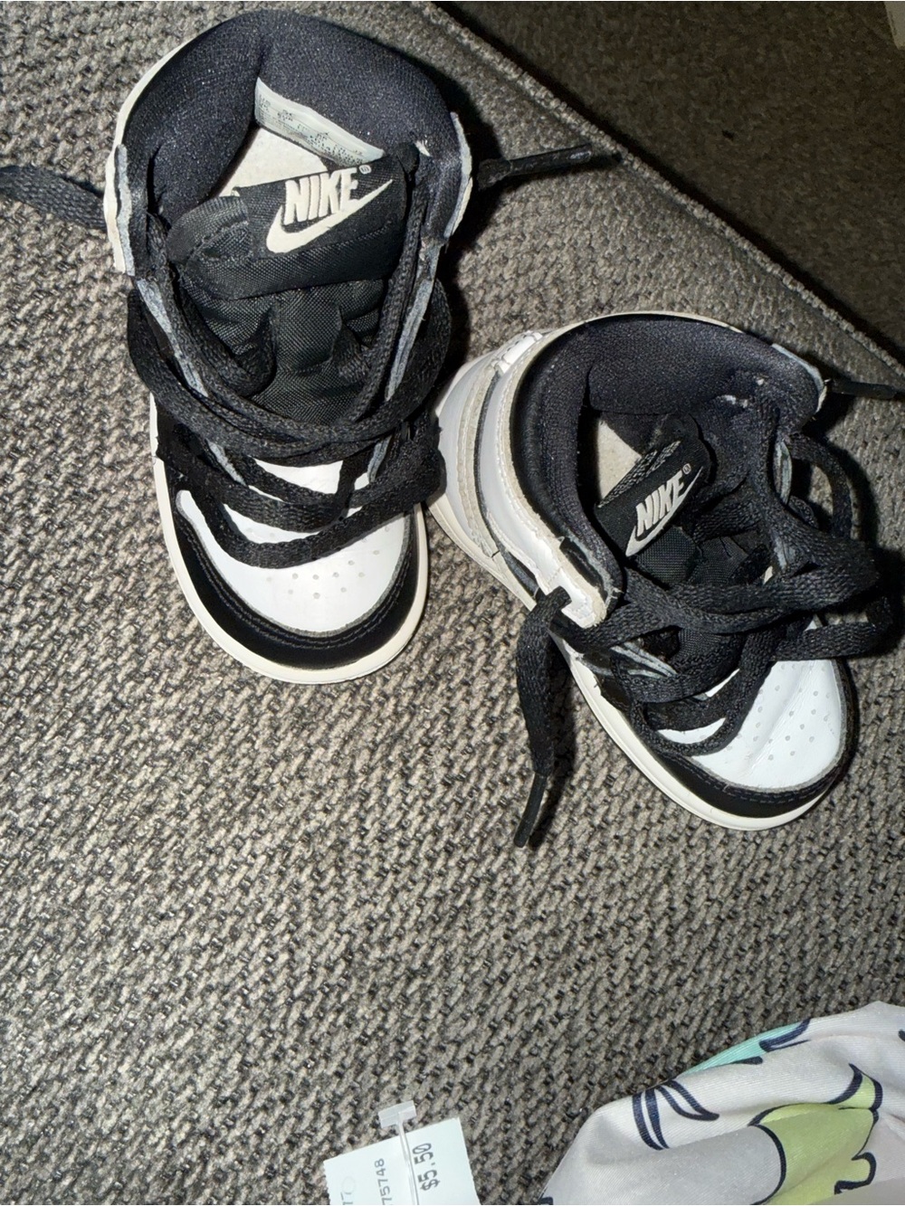 Nike Black and White Kids High-Top Sneakers